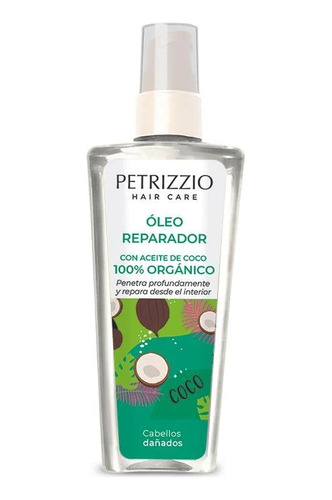 Petrizzio Coco Oleo Reparador 100% Orgánico 100 Ml Vegano