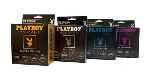 Preservativos Condones Playboy Mix 4 Var, 144u. Ahorro 33%