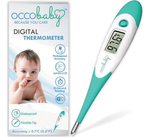 Occobaby Termometro Clinico Digital Para Bebe, Lcd, Punta Fl