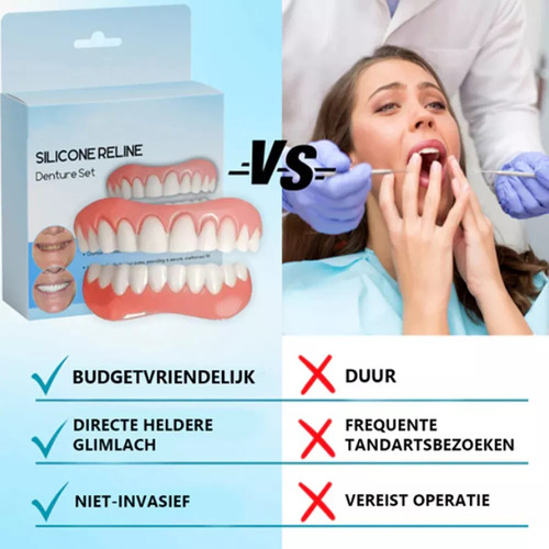 Set De Dentaduras Vx Bikenda Silicone Reline, Juego Dentadur