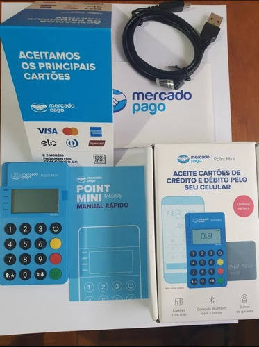 10 Point Mini Blue Leitor De Cartão - Mercado Pago Bluetooth