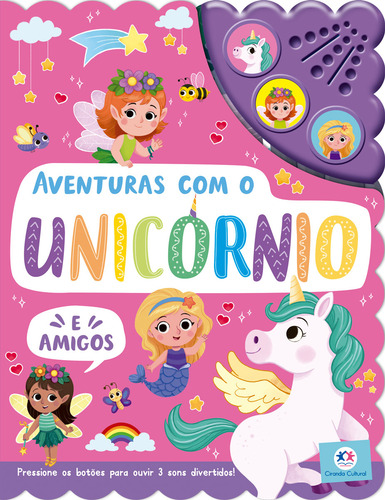 Livro Sonoro Aventuras com o unicórnio e amigos Igloo Books Edição 1 Ano 2023 Português Ciranda Cultural