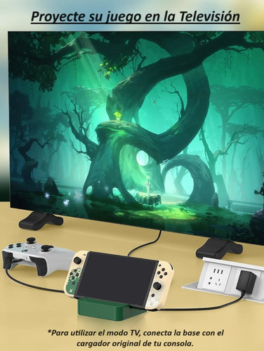 Base Cargador 6x1 Con Hdmi Para Nintendo Switch Modelo Zelda