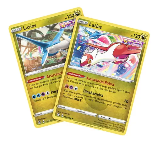 Kit Carta Pokémon Lendários Latias E Latios Golpe Fusão