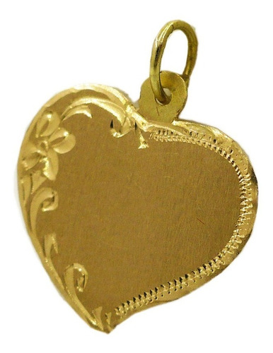 Medalla Oro 18k Corazón Dije Oro Corazon 0.6 Grs Con Grabado