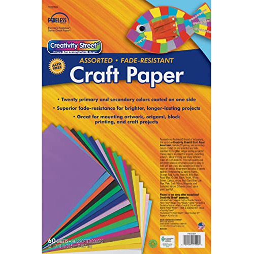 Craft Paper P0057504, 20 Colores Surtidos, 12  X 18 , 6...