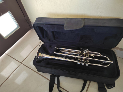 Trompeta Silvertone Plateado Con Estuche Sin Boquilla Plateado (Usado)