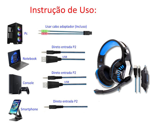 Kit Gamer Teclado Mecanico, Mouse 7 Botões 4800 Headset Rgb