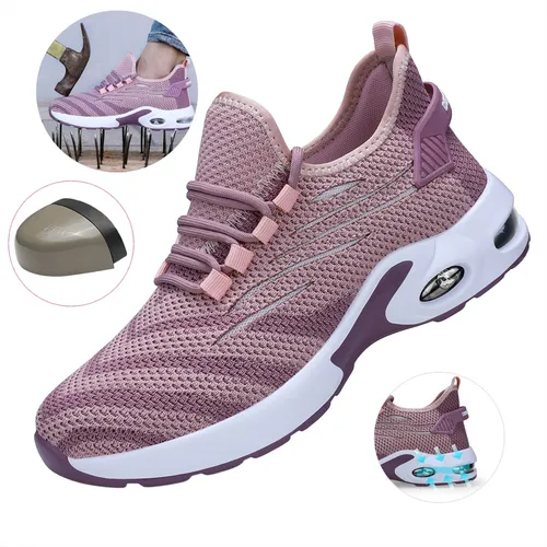 AUXDIQ Zapatillas de Seguridad para Mujer Cómodos Zapatillas de