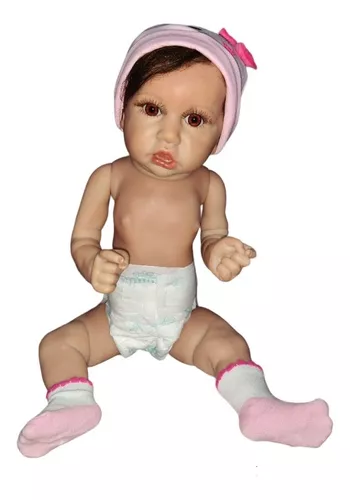 Boneca bebe reborn,bebe reborn silicone de 55cm,Boneca reborn vem