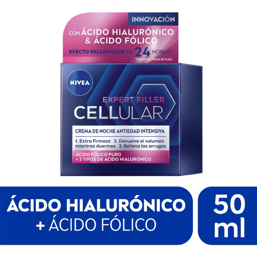 Crema Facial Antiarrugas Nivea Cellular Noche 50ml Tipo de piel Todo tipo de piel