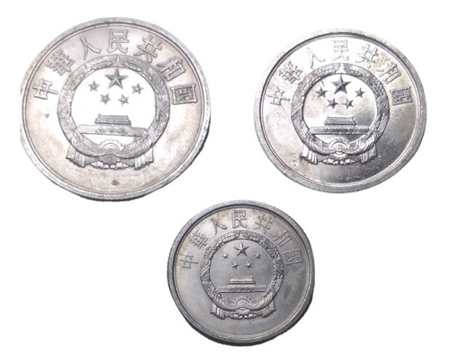 Monedas China 5, 2 Y 1 Fen 3 Piezas Aluminio Envio $60