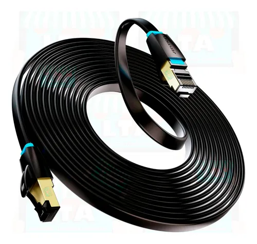 Cable Red 1m Cat8 Blindado Stp 100% Cobre 40 Gbps 2000 Mhz