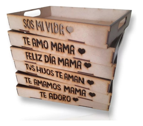 3 Bandejas Dia De La Madre Personalizadas 20x30 Pack