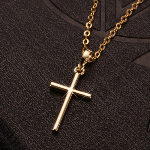 Collar Con Colgante En Forma De Cruz, Colgante Simple, Joyer