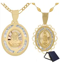 Comprar Dijes Medallas Boda Oro 10k Y Cadenas Oro 10k 45cm Y 55cm Italy Oro 10k Virgen Virgencita Guadalupe Sagrado Corazón Jesús Joyería Nupcial Nuestra Boda Par Medallas Boda 10k