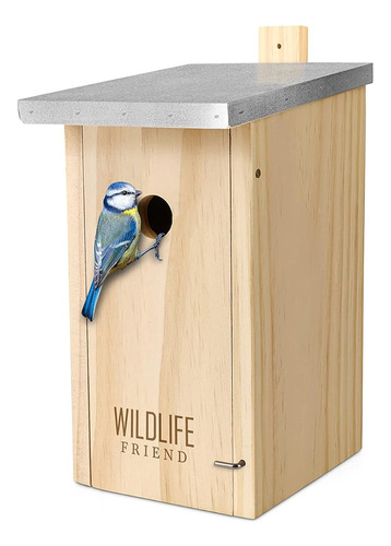 Wildlife Friend I Caja Nido Con Techo Metálico - Madera Maci