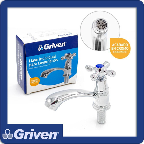 Llave Para Lavamanos Individual Griven