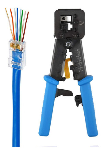 Crimpeadora Ez Rj45 +50 Conector Cat6 Prensa Anticorte