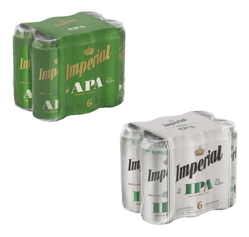 Cerveza Lata Imperial 473cc 6 Ipa Y 6 Apa