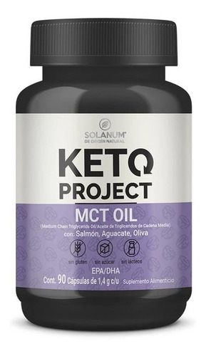 Mct Oil Solanum 90 Cápsulas Sabor Sin sabor