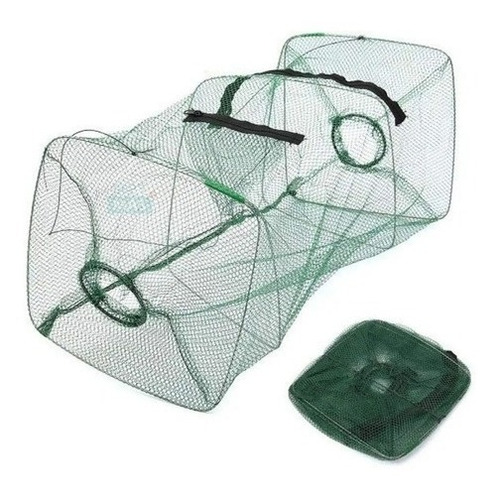 Red Fish Trampa Rectangular Para Mojarras Nylon 23cm Color Verde