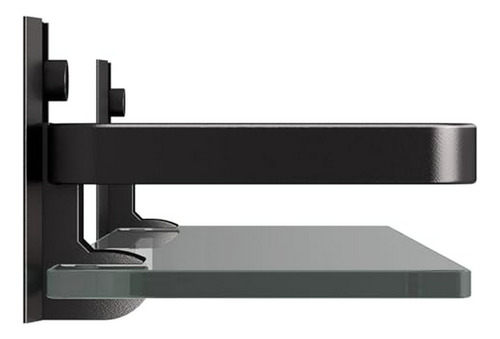 Estante De Pared Para Baño Danpoo, Vidrio Templado (negro)