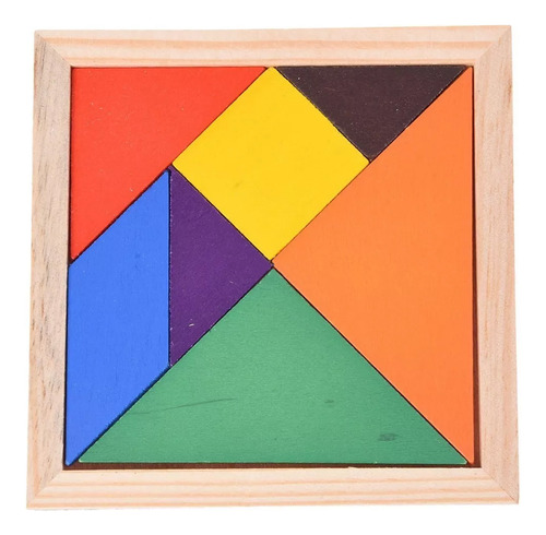 Tangram 100% Madera Rompecabezas Juego Didactico Material