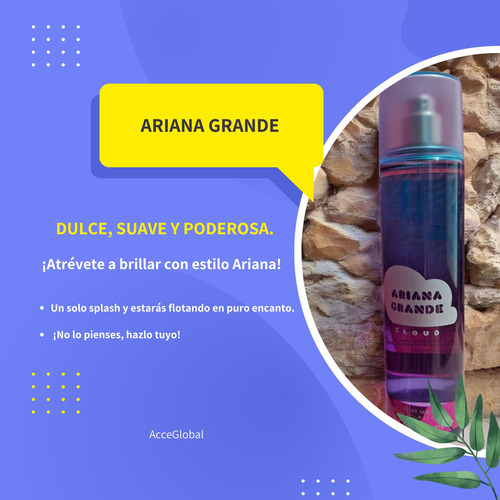 Cloud Ariana Grande Body Mist Fragancia Aroma Mujer Perfume
