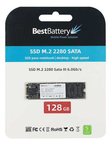 Ssd M.2 Sata Iii Para Acer Aspire 5-a515-41 - 128gb