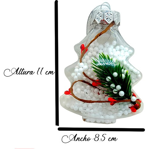 Set 12 Esferas Navideñas 11 Cm Adornos Arbol Navidad