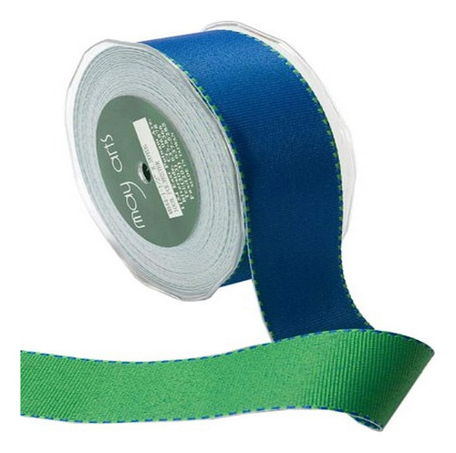 ¿puede Arts 1-1/2-inch Wide Ribbon, Blue And Green Reversibl