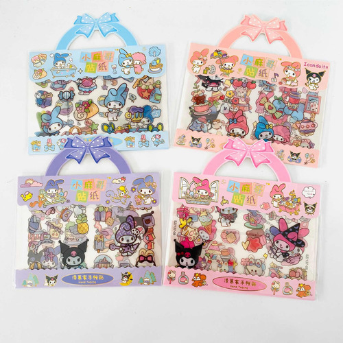 12 carpetas de pegatinas de Hello Kitty Kuromi My Melody Gang