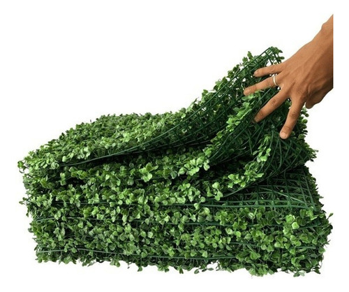 Placa Buchinho Grama Artificial Jardim Vertical Muro 40x60cm Cor Verde-escuro