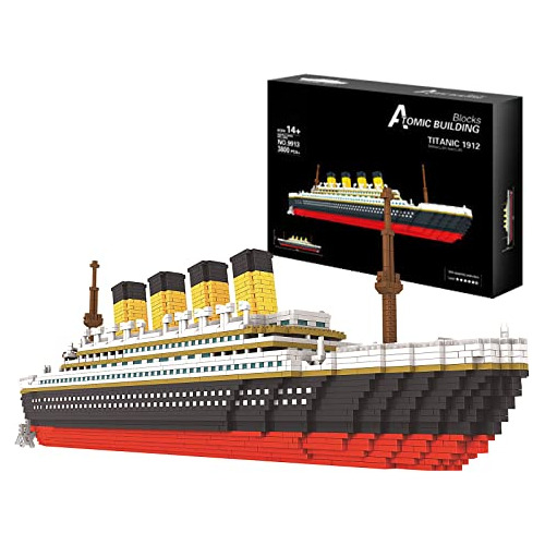 Axsdxa Titanic Ship Model Building Block, 3800pcs Mini Block