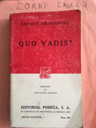Quo Vadis? Enrique Sienkiewicz