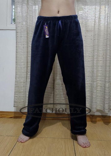 Pantalon Polar Pijama Peluche Soft Unisex Azul 5 - 6