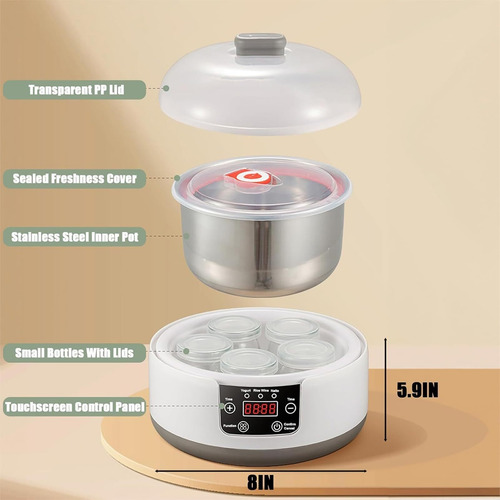 36 Hour Yogurt Maker, 2025 New Automatic Digital Yogurt
