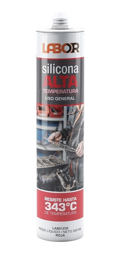 Sellador Alta Temperatura Silicona Rojo Adhesivo Cartucho 