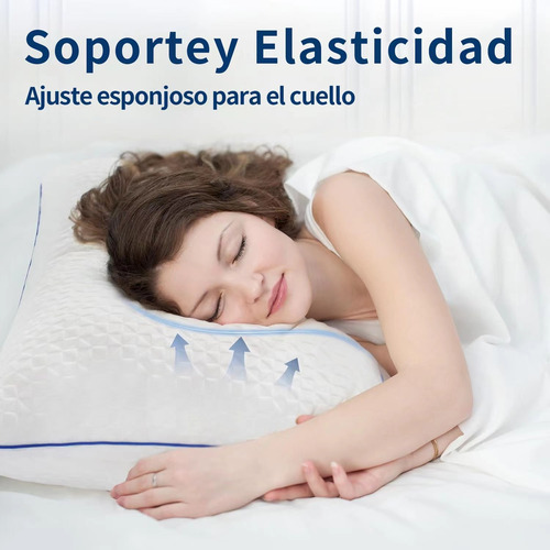 Almohada Memory Foam Estándar Gel Ajustable Suave Cómoda