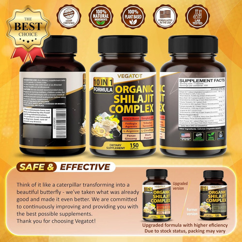 Shilajit Ácido Fúlvico Complex 10 En 1 17000 Mg 150 Capsulas