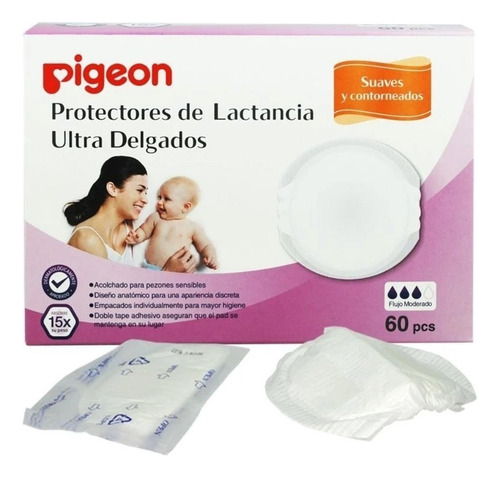 Absorbentes De Leche Materna Slim Light 60 Pcs Pigeon