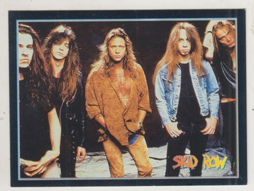 1994 Heavy Metal Skid Row Tarjeta Rock Cards Unica Argentina