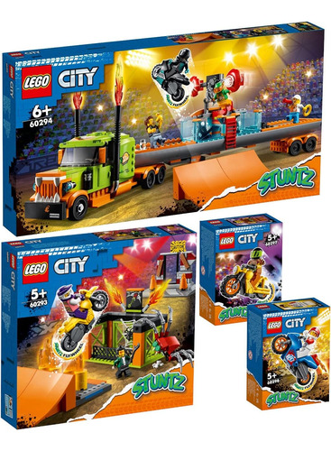 Lego City Set Of 4: 60293 Stunt Park, 60294