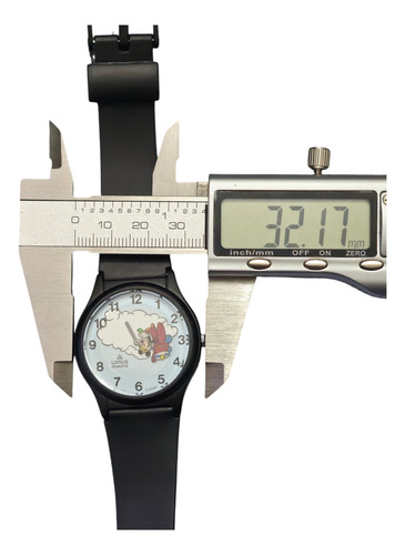 Reloj Vintage 90's Mickey Mouse Manecillas De Avion Giratori Negro Negro Azul Claro (Usado)