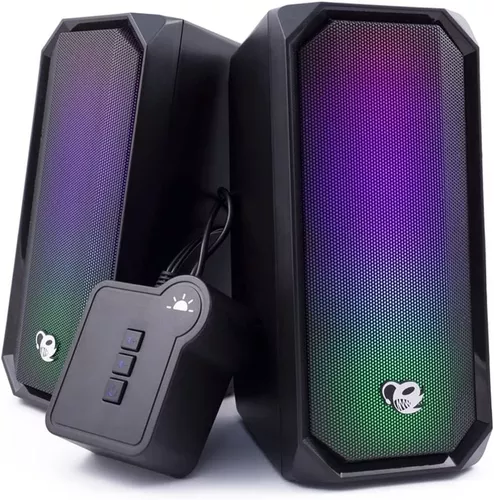 CoolBox DeepGaming Barra Sonido PC con Iluminación RGB R200B - Altavoces PC  Gaming Estéreo 2.0, 6 W RMS, Entrada 3,5 mm Jack + Bluetooth 5.0, para PC,  Ordenador Portátil, TV - Negro : .es: Informática