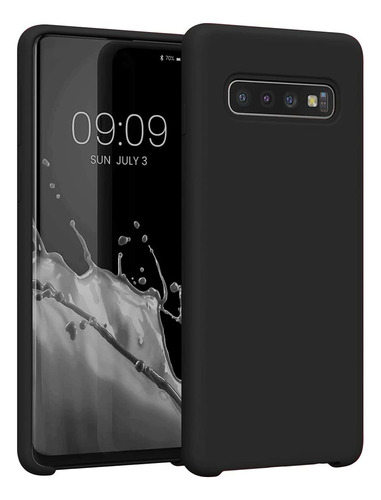 Forro De Silicón Para Samsung Galaxy S10 - Negro