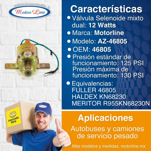 Imagen 2 de 9 de Válvula Selenoide Mixto Dual 12 Watts, Ea 46805