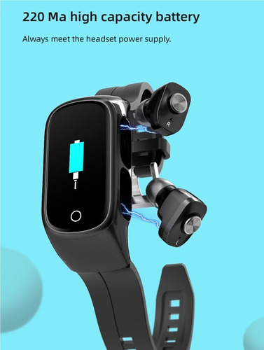 N8 Smart Band Bluetooth Auriculares 2 En 1 Reloj