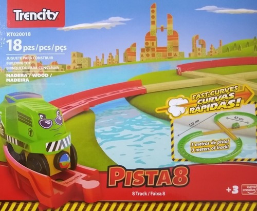 Trencity - Pista 8 - 3 Metros De Pista! 18pzs Curva Creativa
